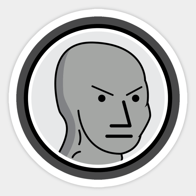 Angry NPC Meme Shirt Sticker by UnluckyDevil